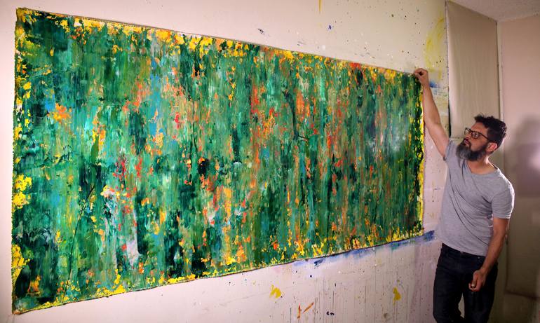 Original Fine Art Abstract Painting by Nestor Toro