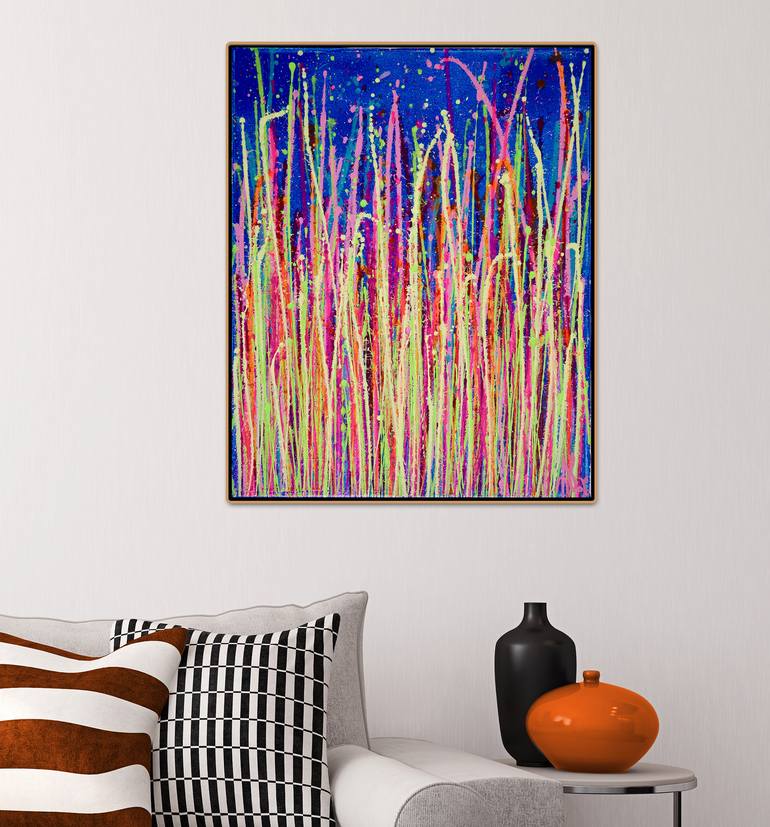 Original Fine Art Abstract Painting by Nestor Toro