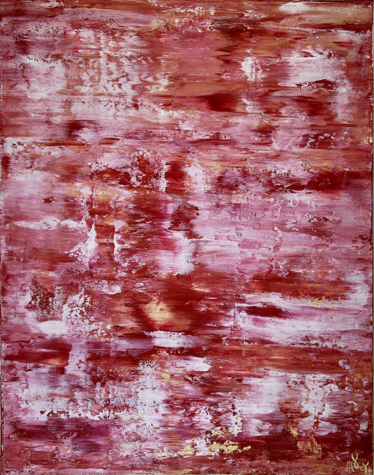 A coral sunset (Silver reflections) Original Painting by nestor toro