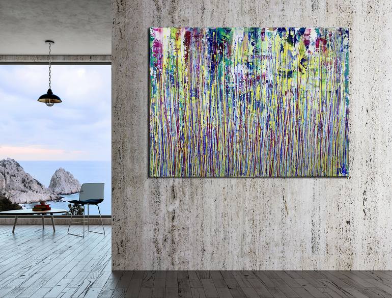 Original Fine Art Abstract Painting by Nestor Toro