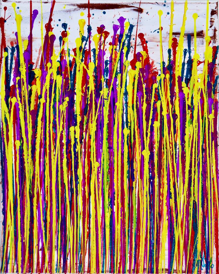 Original Abstract Expressionism Abstract Painting by Nestor Toro