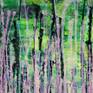 Inspired by the vibrant colors of the forest. This expressionistic abstract uses lots of greenery background with green drizzles and with a burst of iridescent clear purple and blue mica particles. Signed in front.
I include a certificate of authenticity that lists the materials as well as when the painting was completed. Fine high quality materials such as Sennelier abstract acrylics, Golden colors, Liquitex, Charvin products are used and UV protective spray for sunlight protection.
Please contact me if you have any questions about this or any other one of my paintings!
Thanks,
Nestor