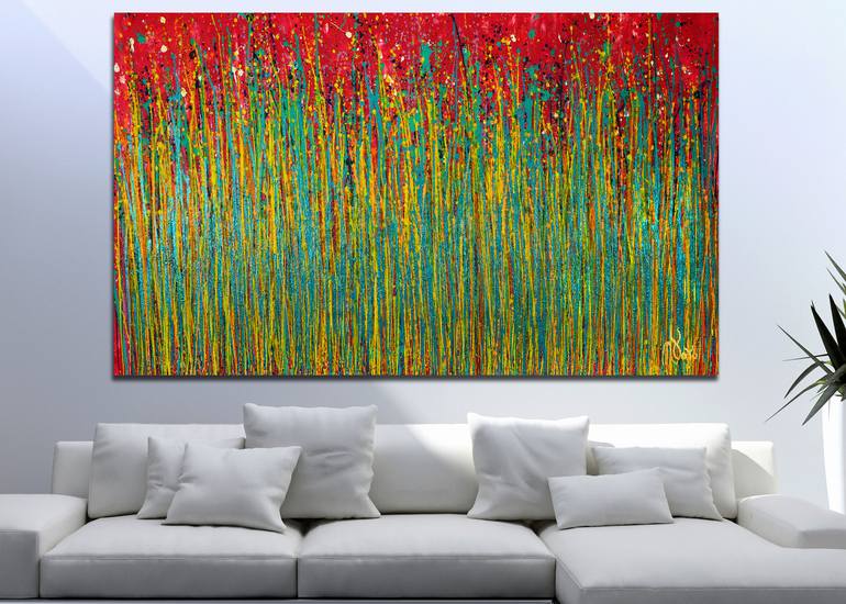 Original Abstract Expressionism Abstract Painting by Nestor Toro
