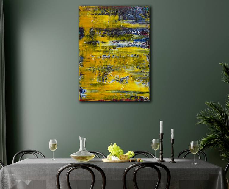 Original Abstract Expressionism Landscape Painting by Nestor Toro