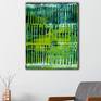 Abstract colorfield with earthy green shades and gloss finish. Created using palette knifes and fine textured layers. Signed in front. Ready to hang

I include a certificate of authenticity that lists the materials as well as when the painting was completed. Fine high quality materials such as Golden colors are used and UV protective spray for sunlight protection.
