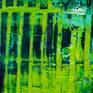 Abstract colorfield with earthy green shades and gloss finish. Created using palette knifes and fine textured layers. Signed in front. Ready to hang

I include a certificate of authenticity that lists the materials as well as when the painting was completed. Fine high quality materials such as Golden colors are used and UV protective spray for sunlight protection.