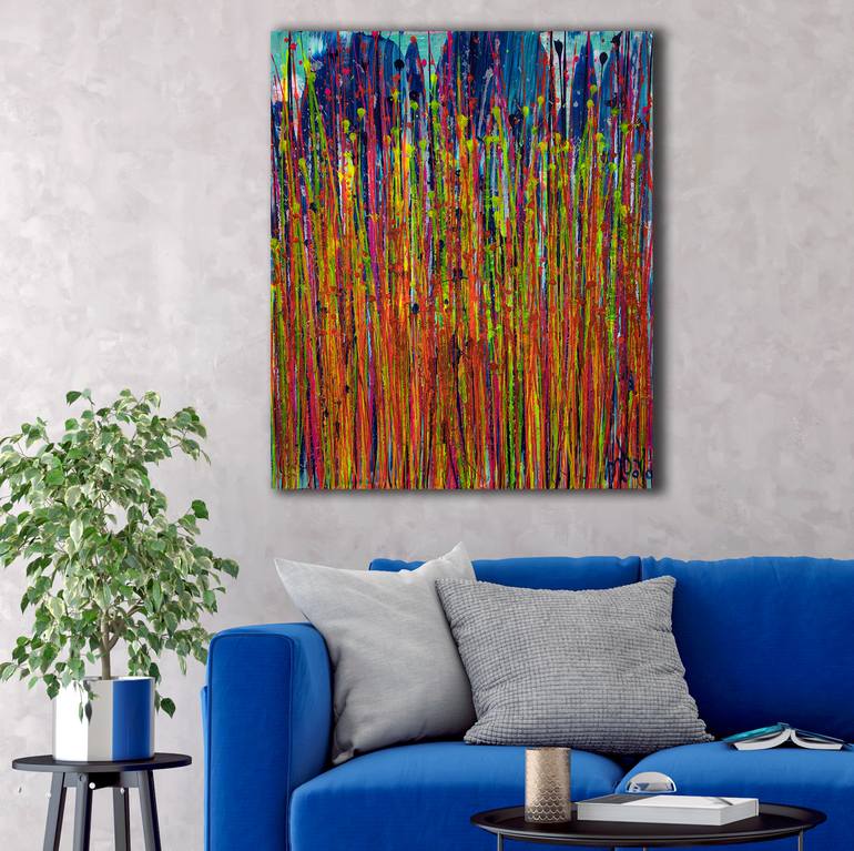 Original Abstract Expressionism Abstract Painting by Nestor Toro
