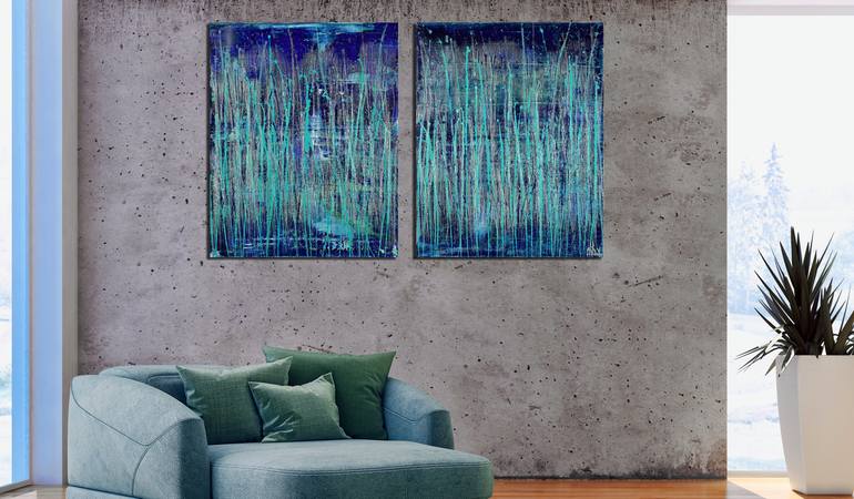 Original Abstract Expressionism Abstract Painting by Nestor Toro