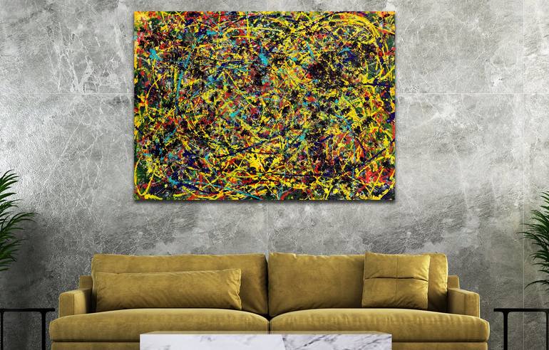 Original Abstract Expressionism Abstract Painting by Nestor Toro