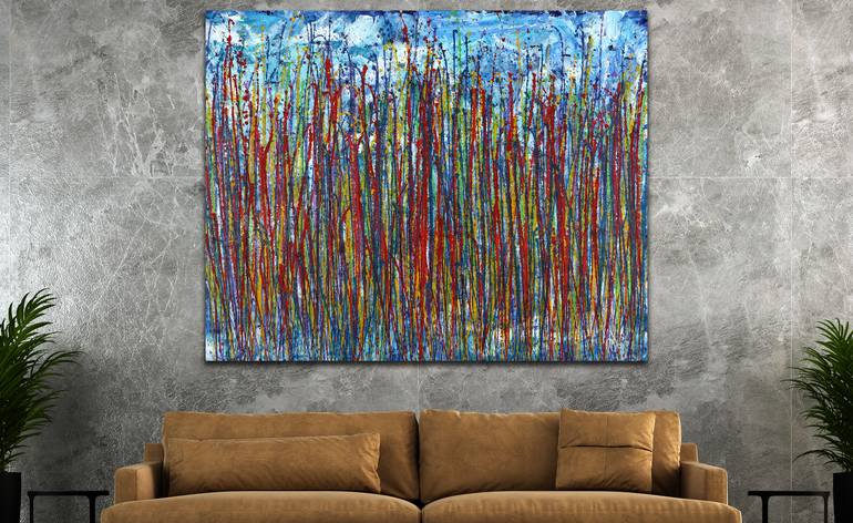 Original Abstract Expressionism Abstract Painting by Nestor Toro