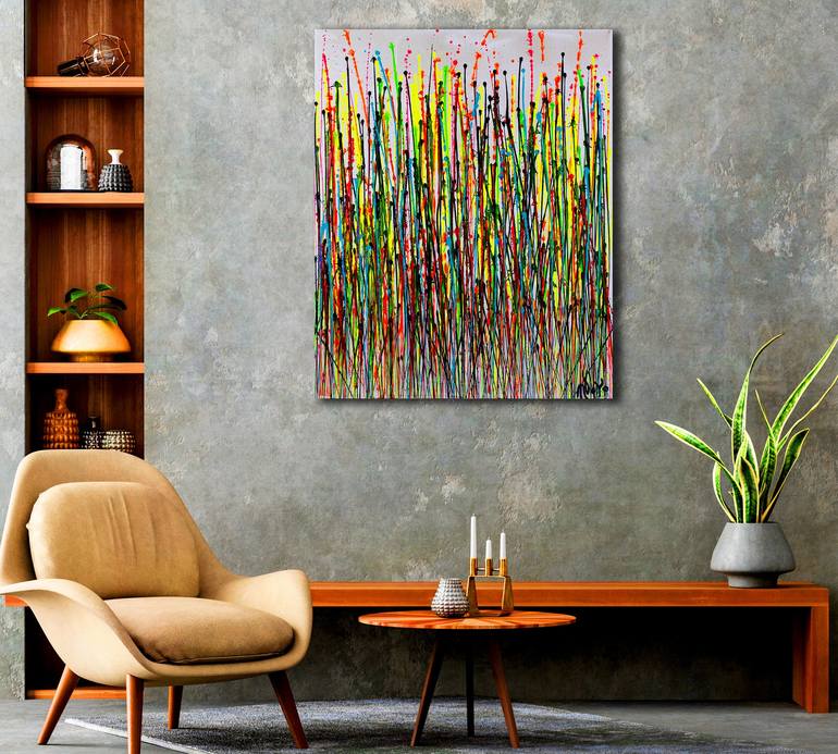 Original Abstract Expressionism Abstract Painting by Nestor Toro