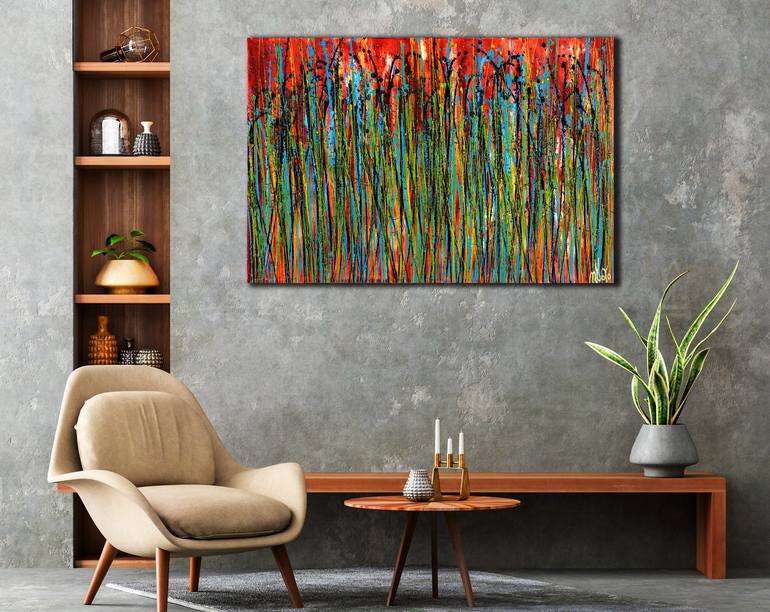 Original Abstract Expressionism Abstract Painting by Nestor Toro