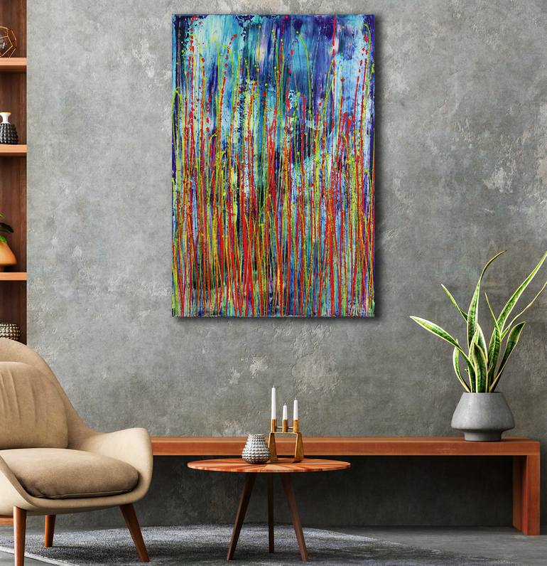 Original Abstract Expressionism Abstract Painting by Nestor Toro