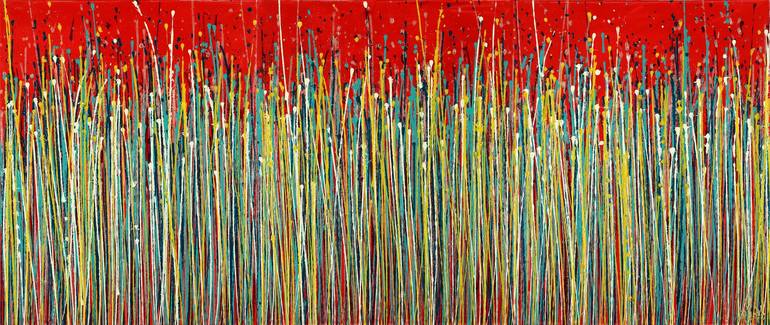 Strange spectra 6 (over red) Painting by Nestor Toro | Saatchi Art