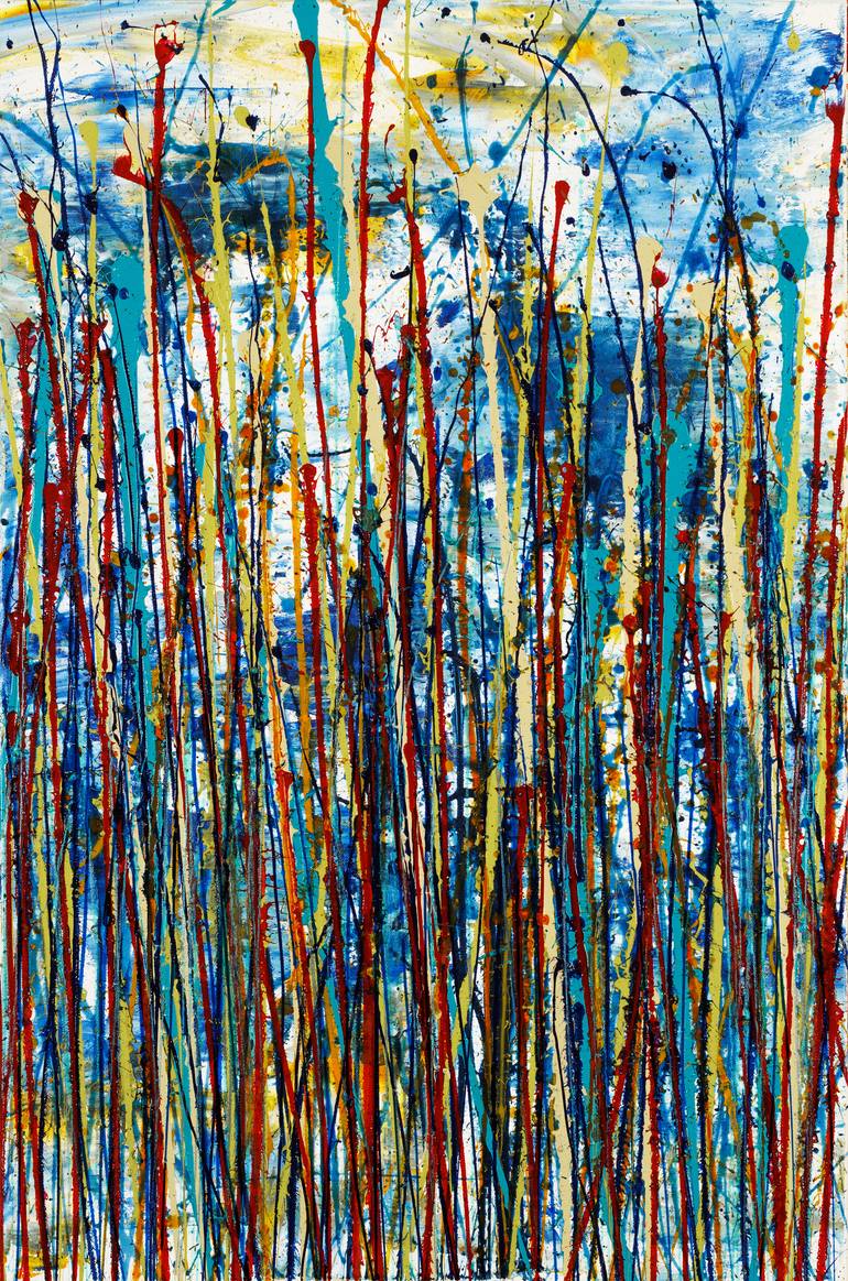 Original Abstract Expressionism Abstract Painting by Nestor Toro