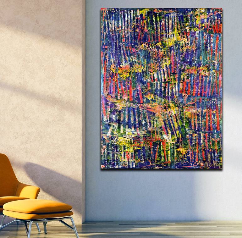 Original Abstract Expressionism Travel Painting by Nestor Toro