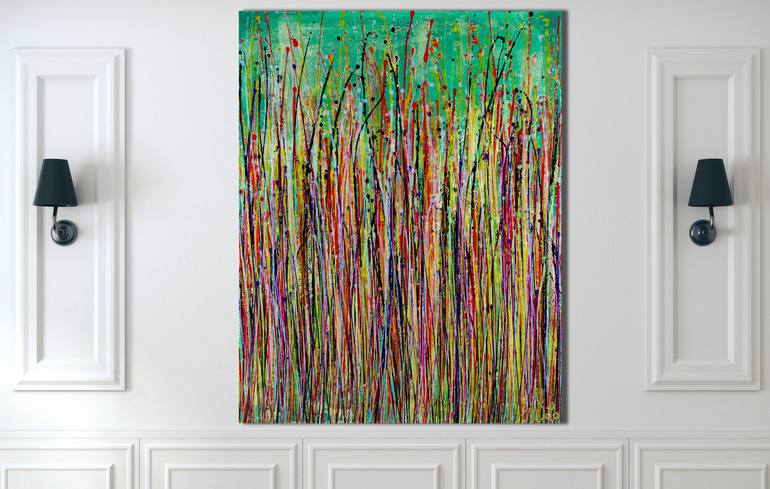 Original Fine Art Abstract Painting by Nestor Toro