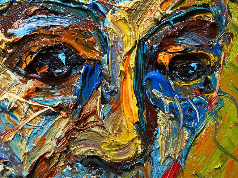 Original Abstract Expressionism Portrait Painting by David Padworny