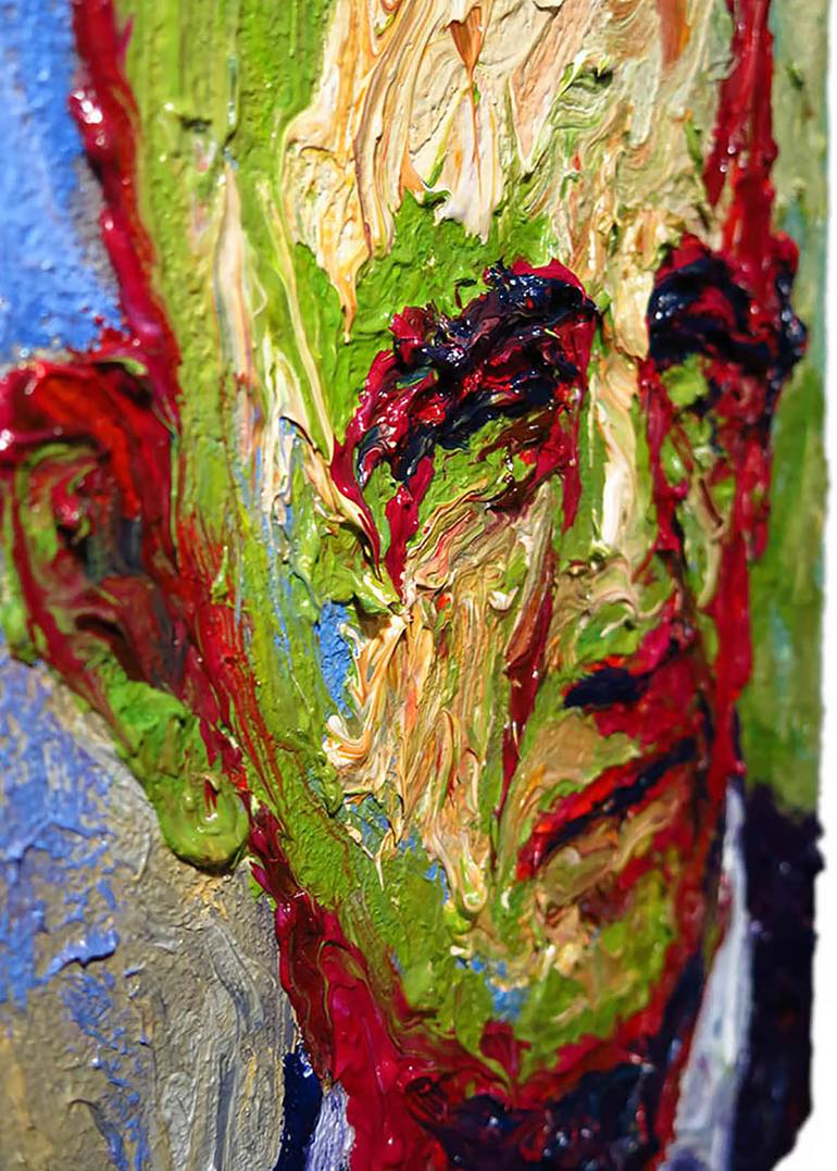 Original Abstract Expressionism Portrait Painting by David Padworny