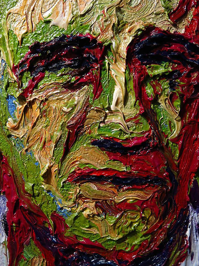Original Abstract Expressionism Portrait Painting by David Padworny