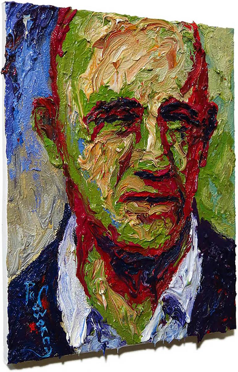 Original Abstract Expressionism Portrait Painting by David Padworny