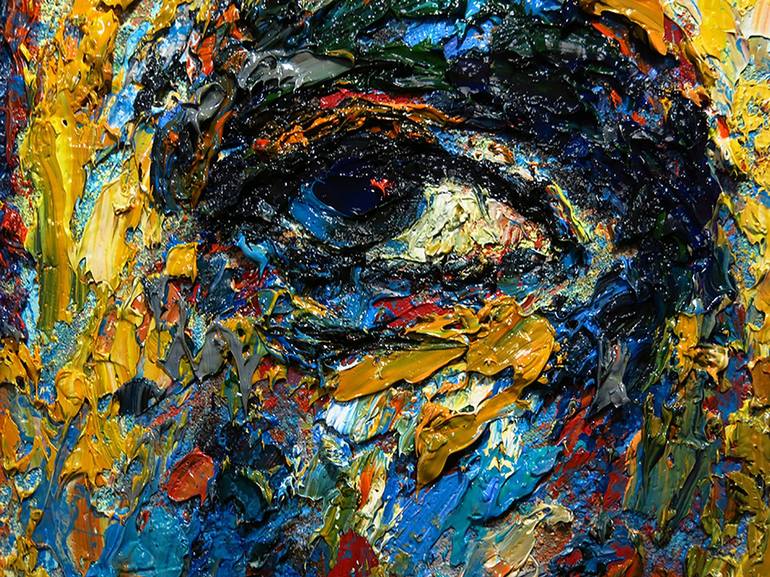 Original Abstract Expressionism Portrait Painting by David Padworny