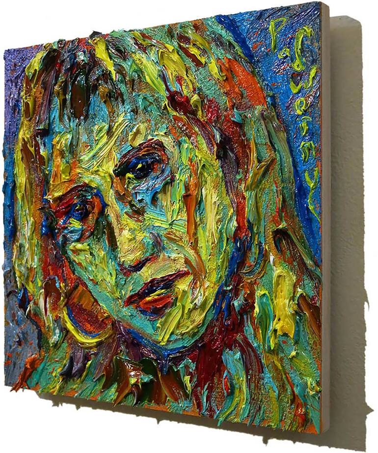 Original Abstract Expressionism Portrait Painting by David Padworny