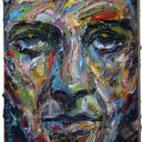m1138 - Original Oil Painting portrait face expressionism by David Padworny