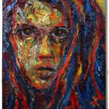 m1140 - Original Oil Painting portrait face impressionism by David Padworny