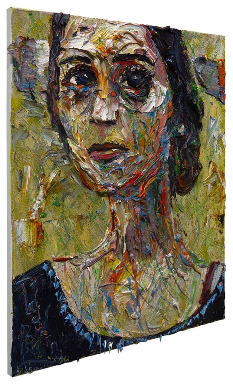 Original Abstract Expressionism Portrait Painting by David Padworny