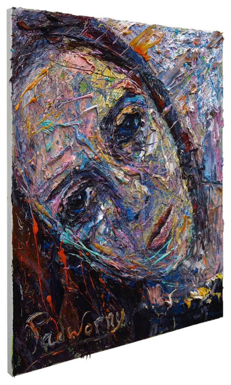 Original Abstract Expressionism People Painting by David Padworny
