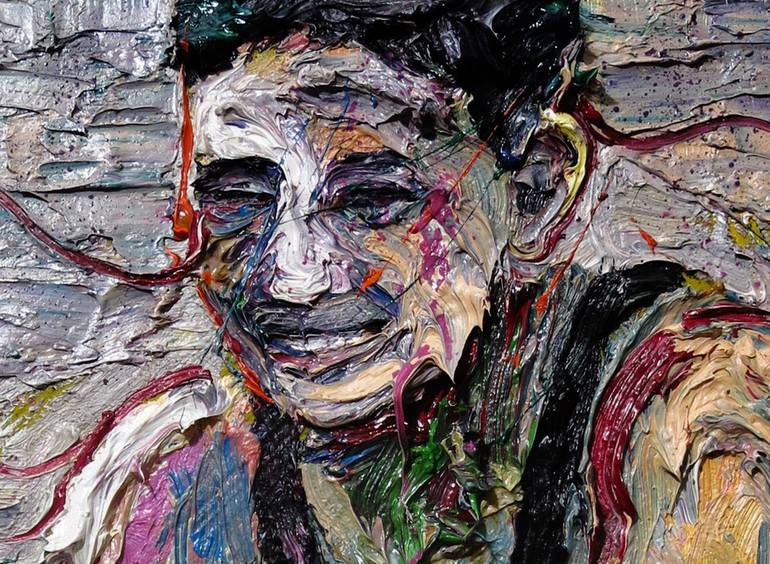 Original Abstract Expressionism Portrait Painting by David Padworny