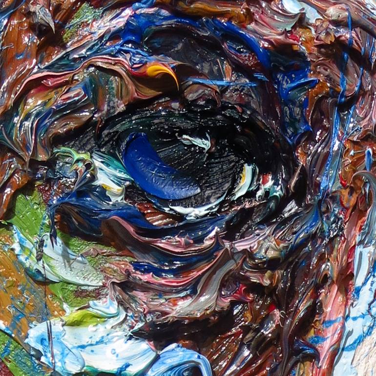 Original Abstract Expressionism Portrait Painting by David Padworny