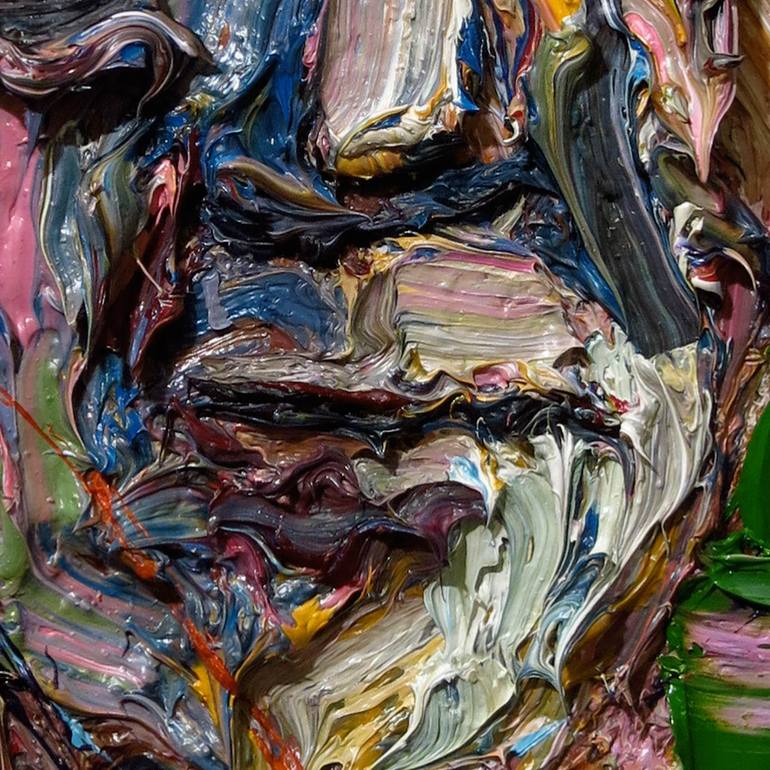 Original Abstract Expressionism People Painting by David Padworny
