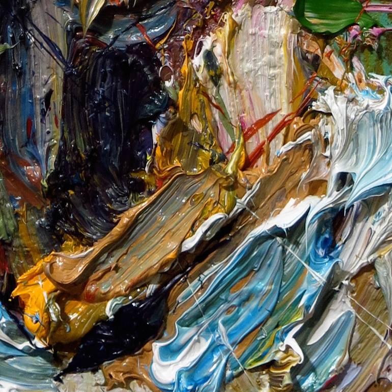 Original Abstract Expressionism People Painting by David Padworny