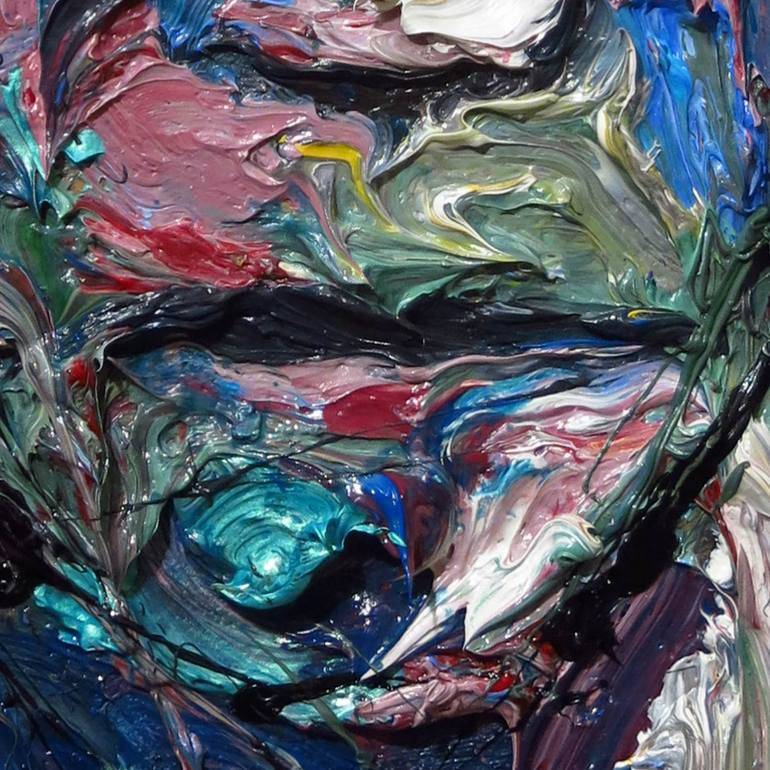 Original Abstract Expressionism Portrait Painting by David Padworny