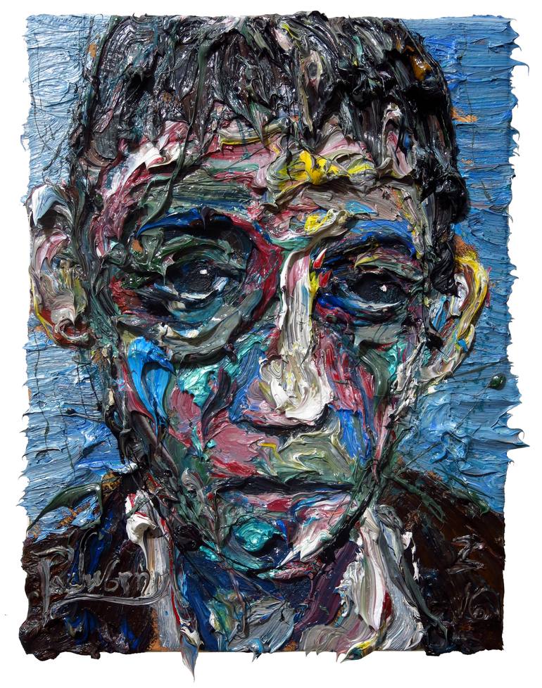 Original Abstract Expressionism Portrait Painting by David Padworny