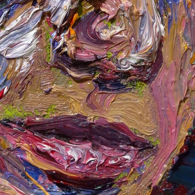 Original Abstract Expressionism Portrait Painting by David Padworny