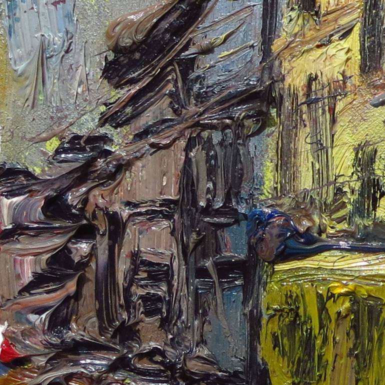 Original Abstract Expressionism Architecture Painting by David Padworny