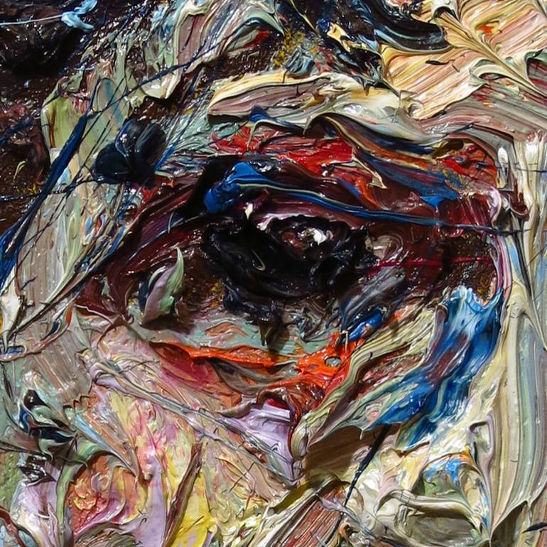 Original Abstract Expressionism Portrait Painting by David Padworny