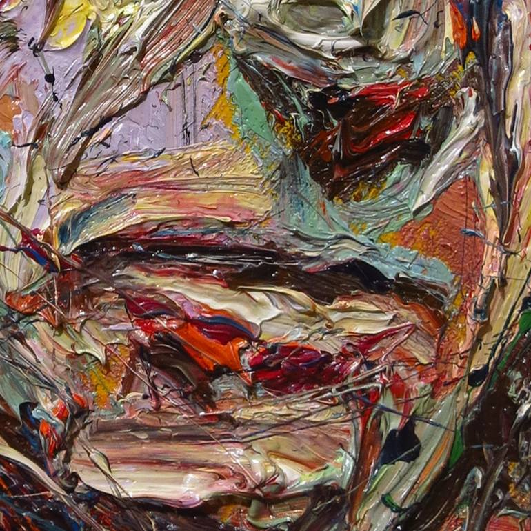 Original Abstract Expressionism Portrait Painting by David Padworny