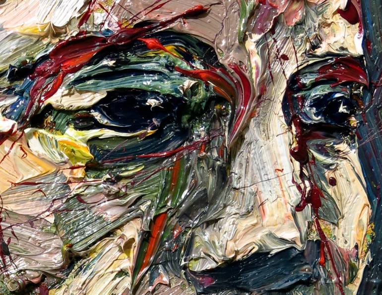 Original Abstract Expressionism Portrait Painting by David Padworny