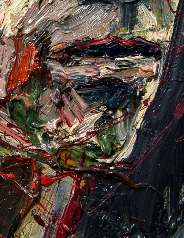 Original Abstract Expressionism Portrait Painting by David Padworny