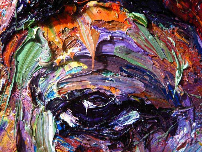 Original Abstract Expressionism Portrait Painting by David Padworny