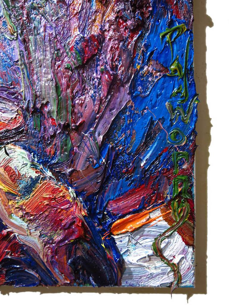 Original Abstract Expressionism Portrait Painting by David Padworny