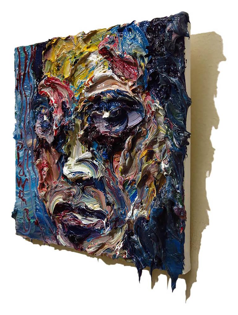 Original Abstract Expressionism Portrait Painting by David Padworny