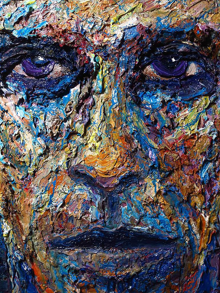 Original Abstract Expressionism Portrait Painting by David Padworny