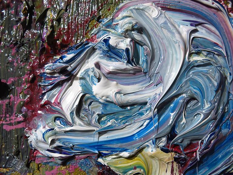 Original Abstract Expressionism People Painting by David Padworny