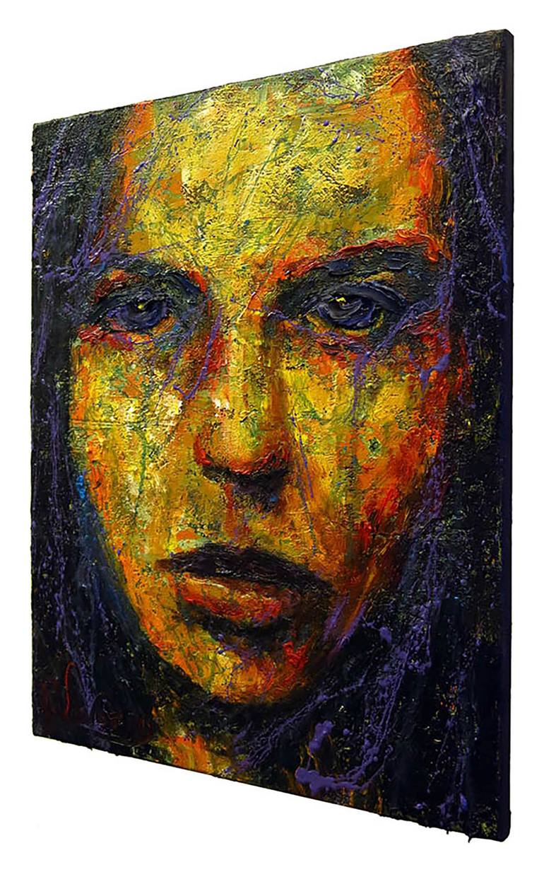 Original Abstract Expressionism Portrait Painting by David Padworny