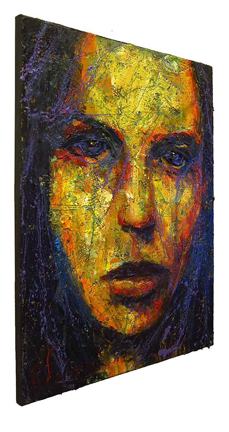 Original Abstract Expressionism Portrait Painting by David Padworny